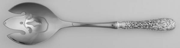Repousse (Sterling, 1828) Salad Serving Fork with Stainless Prongs