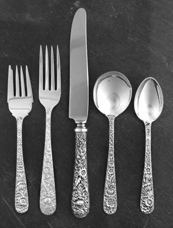 Repousse (Sterling, 1828) 40  Piece Estate Set