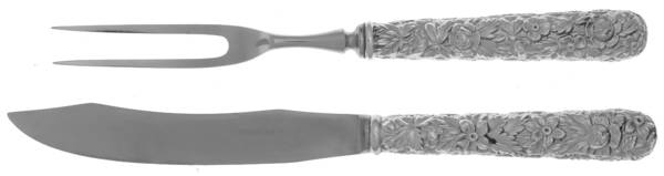 Repousse (Sterling, 1828) 2 Pc Small Full Repousse Steak Carving Set,StnlBld