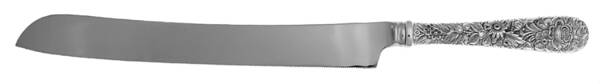 Repousse (Sterling, 1828) Wedding Cake Knife with Stainless Blade HC