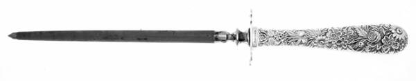 Repousse (Sterling, 1828) Small Steel Rod Sharpener Knife