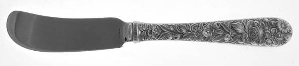 Repousse (Sterling, 1828) Hollow Handle Paddle Butter Spreader (Strlg)