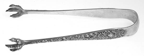 Repousse (Sterling, 1828) Large Sugar Tongs