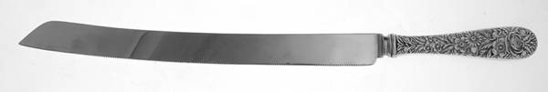 Repousse (Sterling, 1828) Wedding Cake Knife with Stainless Blade