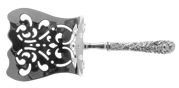 Repousse (Sterling, 1828) Hollow Asparagus Server with Silverplate Hood