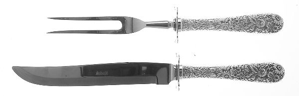 Repousse (Sterling, 1828) Small 2-Piece Steak Carving Set w/Stainless Blade