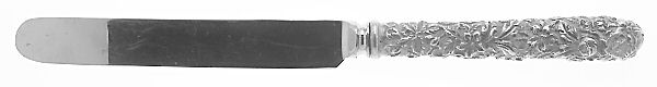 Repousse (Sterling, 1828) Old French Hollow Knife, Full Repousse