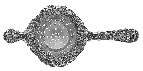 Repousse (Sterling, 1828) Solid Individual Overcup Tea Strainer