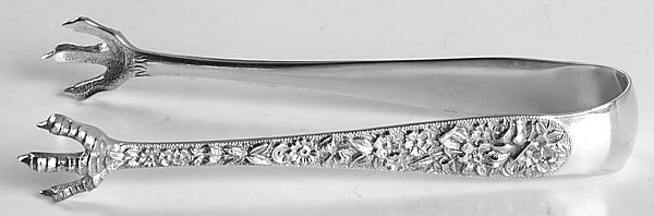 Repousse (Sterling, 1828) Small Sugar Tongs