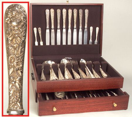 Repousse (Sterling, 1828) 74 Piece Set