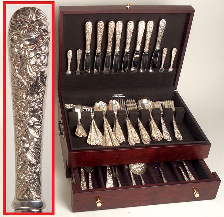 Repousse (Sterling, 1828) 76 Piece Set