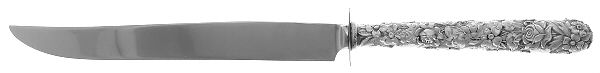 Repousse (Sterling, 1828) Large Full Repousse Steak Carving Knife,StnlsBlade