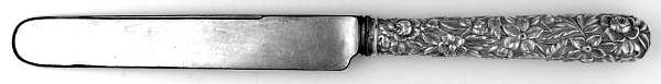 Repousse (Sterling, 1828) Old French Hollow Knife, Full Repousse