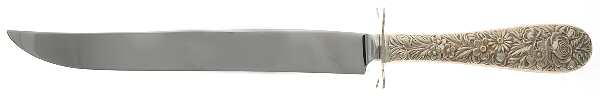 Repousse (Sterling, 1828) Large Stainless Blade Roast Carving Knife