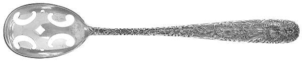 Repousse (Sterling, 1828) Pierced Bowl Short Handle Olive Spoon