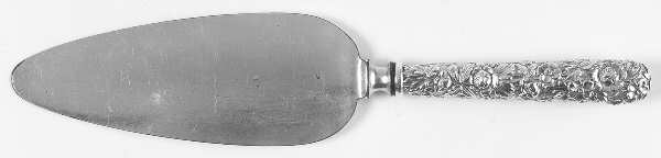 Repousse (Sterling, 1828) Pie Server with Silverplate Blade & Full Repousse