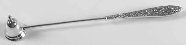 Repousse (Sterling, 1828) Candle Snuffer with Sterling Implement