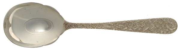 Repousse (Sterling, 1828) Oversize Solid Salad Serving Spoon