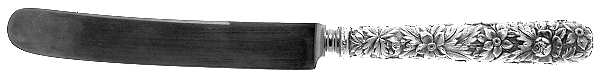 Repousse (Sterling, 1828) Old French Hollow Knife with Bolster