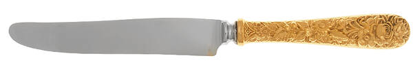 Repousse-Gold Vermeil (Sterling) New French Hollow Knife with Bolster