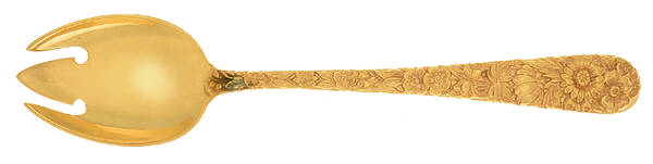 Repousse-Gold Vermeil (Sterling) Ice Cream Fork