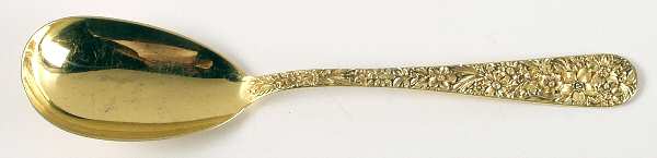Repousse-Gold Vermeil (Sterling) Solid Serving Spoon