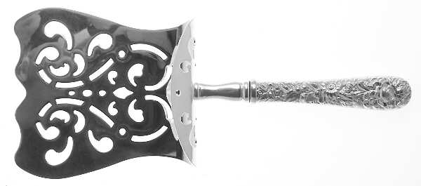 Repousse-Gold Vermeil (Sterling) Hollow Asparagus Server with Silverplate Hood