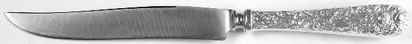 Repousse-Gold Vermeil (Sterling) Small Full Repousse Steak Carving Knife,Stnl Blade