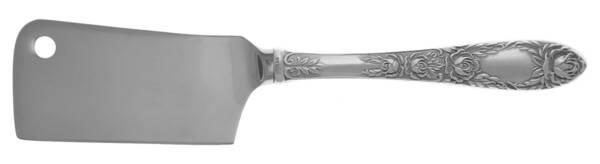 Rose (Sterling, 1937, No Monograms) Cheese Cleaver with Stainless Blade HC