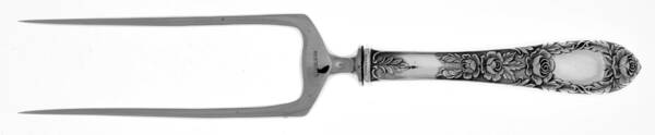 Rose (Sterling, 1937, No Monograms) Small Joint/Roast Holder Fork