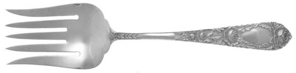 Rose (Sterling, 1937, No Monograms) Oversize Solid Salad Servng Fork