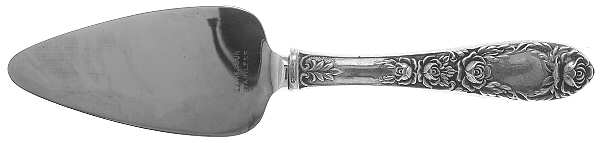 Rose (Sterling, 1937, No Monograms) Cheese Server with Stainless Blade