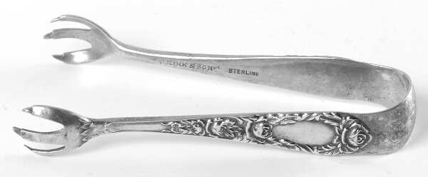 Rose (Sterling, 1937, No Monograms) Bon Bon Tongs