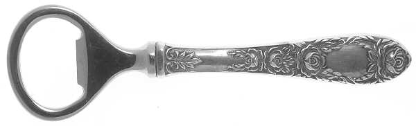 Rose (Sterling, 1937, No Monograms) Bottle Opener with Stainless Bowl