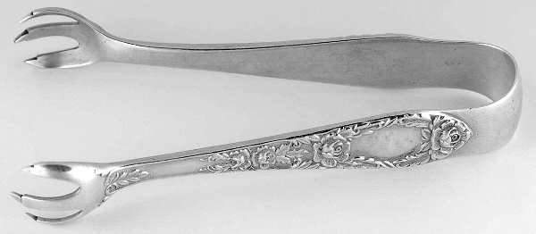 Rose (Sterling, 1937, No Monograms) Small Sugar Tongs
