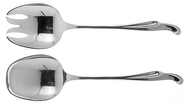 Silver Surf (Sterling, 1956) (2 Pc) Solid Salad Set