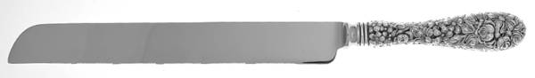 Stieff Rose (Sterling, 1892, No Monograms) Bread Knife with Stainless Blade