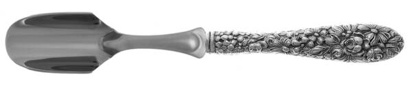 Stieff Rose (Sterling, 1892, No Monograms) Cheese Scoop with Stainless Scoop HC