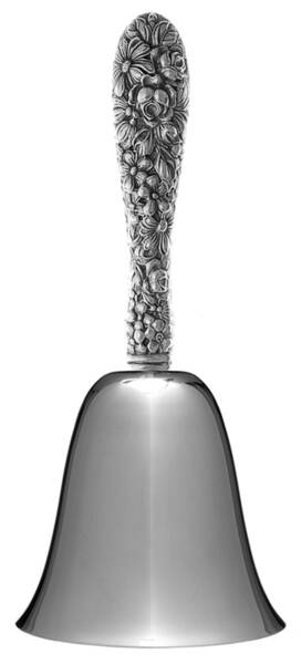Stieff Rose (Sterling, 1892, No Monograms) Bell Large with Stainless Bowl HC