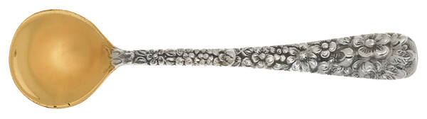 Stieff Rose (Sterling, 1892, No Monograms) Individual Salt Spoon