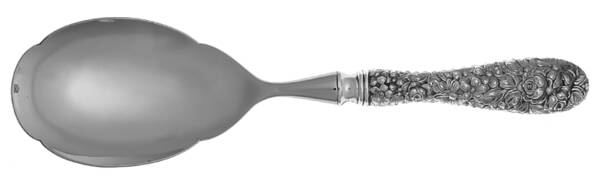 Stieff Rose (Sterling, 1892, No Monograms) Serving Spoon with Stainless Bowl