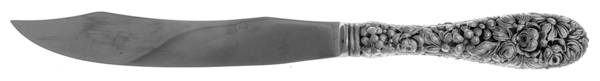 Stieff Rose (Sterling, 1892, No Monograms) Knife-Carving/Sm-Stn Bld/Steak