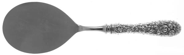 Stieff Rose (Sterling, 1892, No Monograms) Full Repousse Stainless Blade Egg Server