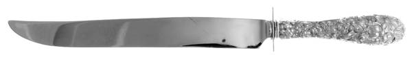 Stieff Rose (Sterling, 1892, No Monograms) Small Steak Carving Knife with Stainless Blade