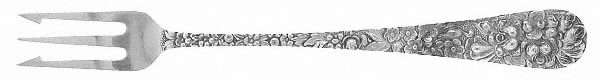 Stieff Rose (Sterling, 1892, No Monograms) Oyster Fork by Kirk Stieff