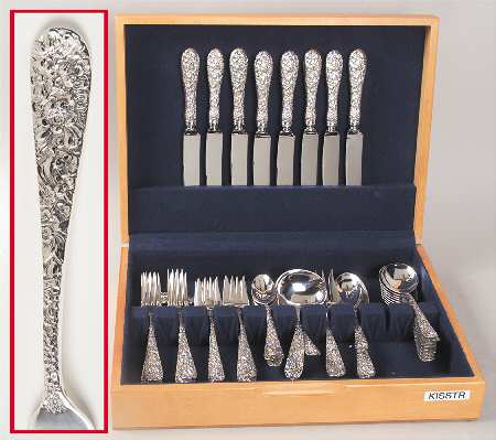Stieff Rose (Sterling, 1892, No Monograms) 46 Piece Set