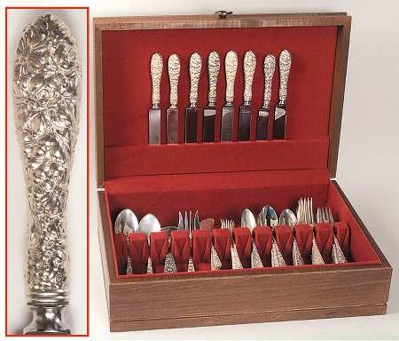 Stieff Rose (Sterling, 1892, No Monograms) 73 Piece Set