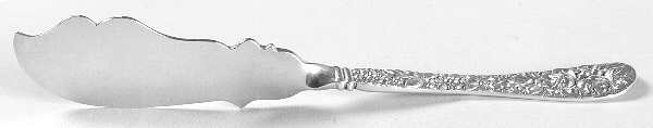 Stieff Rose (Sterling, 1892, No Monograms) Flat Twisted Handle Master Butter Knife