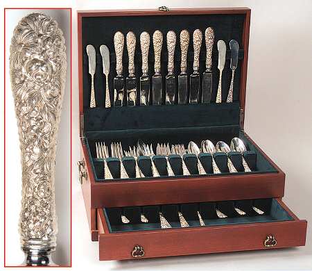 Stieff Rose (Sterling, 1892, No Monograms) 65 Piece Set