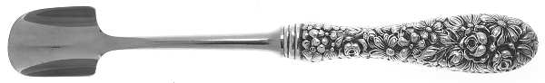 Stieff Rose (Sterling, 1892, No Monograms) Cheese Scoop with Stainless Scoop
